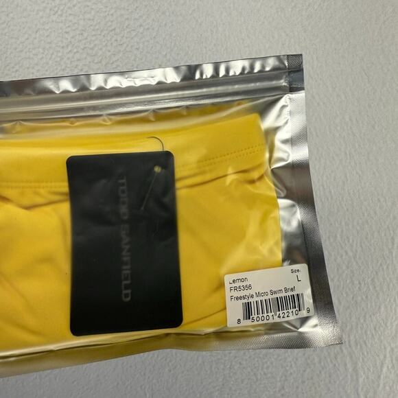 Costume Da Bagno Uomo Todd Sanfield - Slip Freestyle Marrone Sabbia, Taglia L, Nuovo
